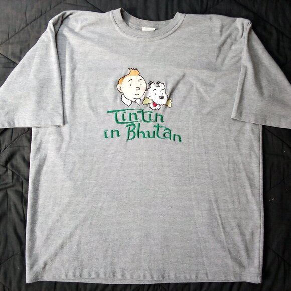 Vintage Rin Tin Tin In Bhutan Embroidered T-Shirt - Picture 2 of 4